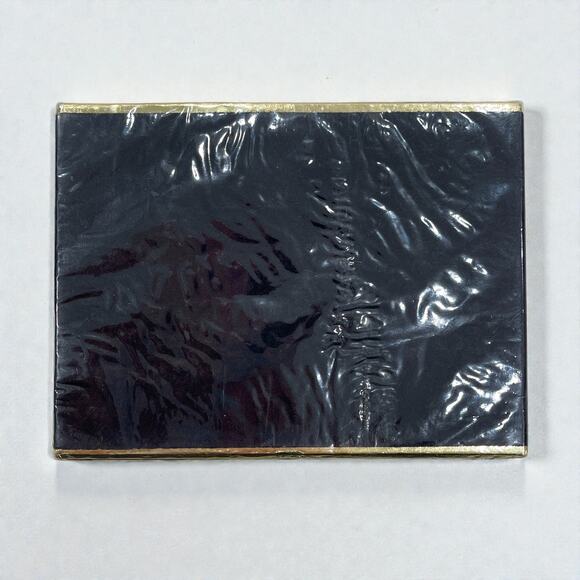 70s Vintage Playing Cards Black Gold Butterfly Print Double Deck Sealed NIB - Picture 3 of 7